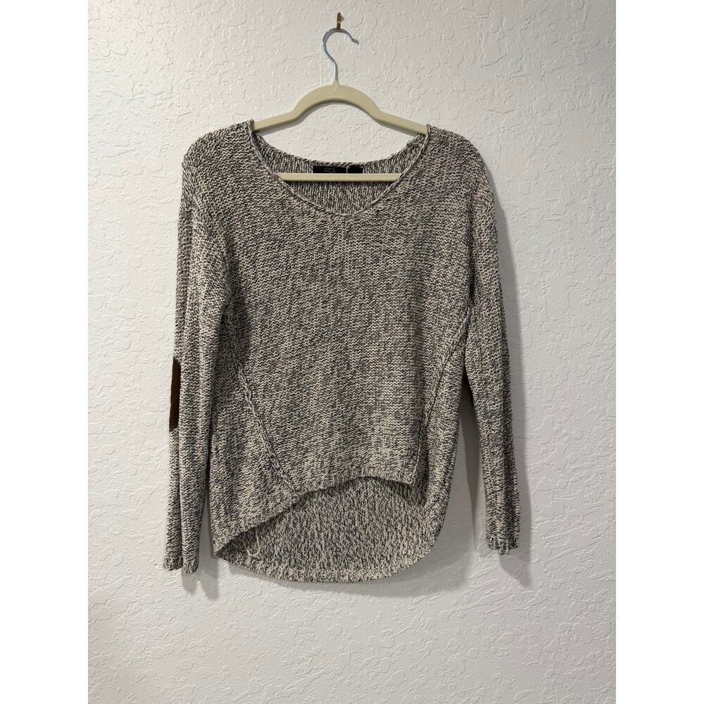 RDL Marled Knit Sweater with Elbow Patches | Size Medium